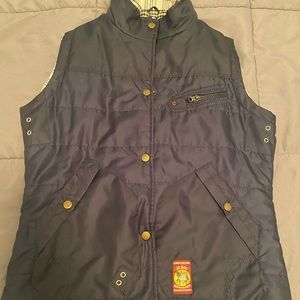 5/A baker, equine couture navy vest! Super comfy!